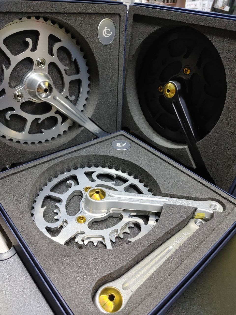 CHARTER-LEA Grand Tour Single Speed Crankset in PVD or Raw Steel Fixings